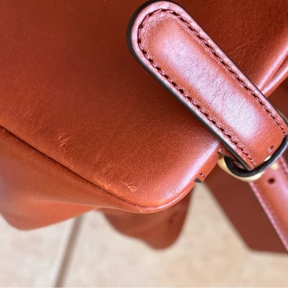 Vera Bradley Mesa Brown Big Sky Leather Backpack Bag - Picture 4 of 13